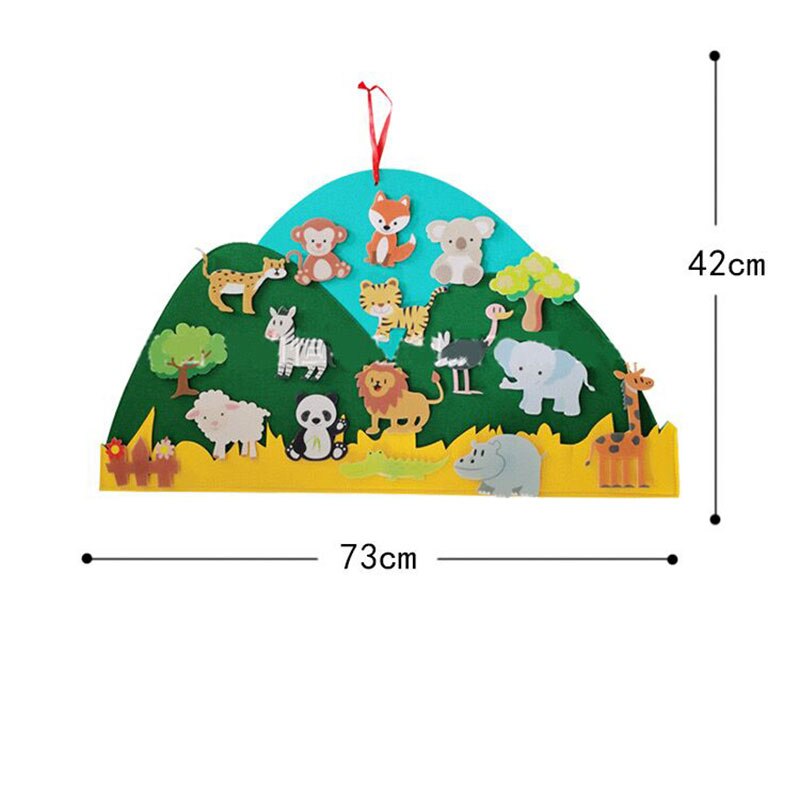 DIY Felt Board for Kids - AnimalAdventure-Mountain-State of Style