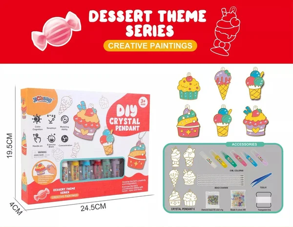 DIY Keyring Painting Kit - SparkleArt-Desserts-State of Style
