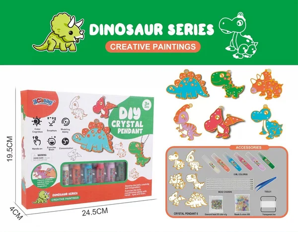 DIY Keyring Painting Kit - SparkleArt-Dino-State of Style