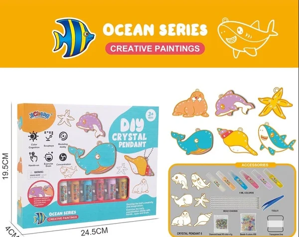 DIY Keyring Painting Kit - SparkleArt-Ocean-State of Style