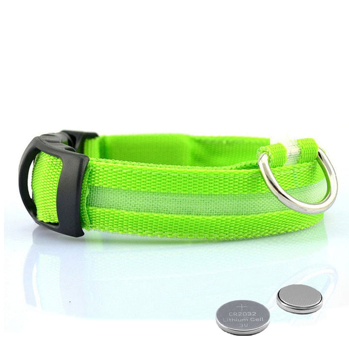 Dog collar with LED lighting - GlowCollar-Green-XS-State of Style