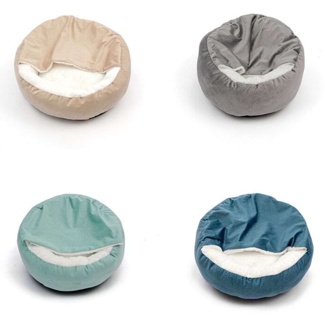 Dog Cuddle Cave - SnuggleNest-Green-S (50 cm)-State of Style