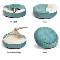 Dog Cuddle Cave - SnuggleNest-Green-S (50 cm)-State of Style