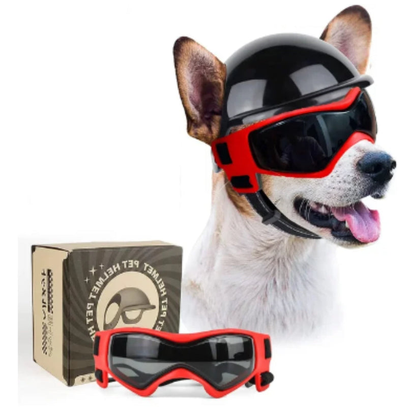Dog Helmet and Goggles - RiderPaw-Red-S-State of Style