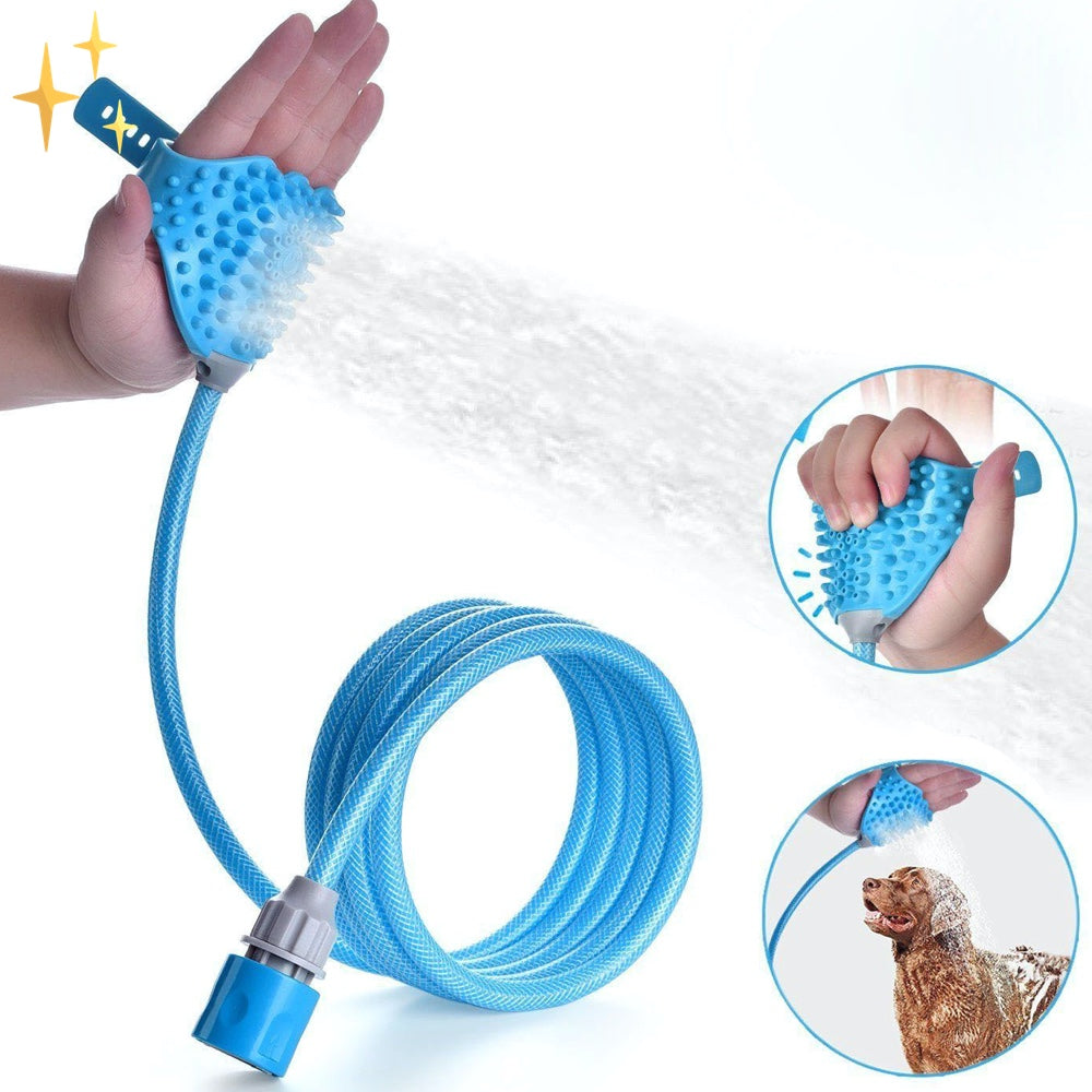 Dog Washing Glove with Brush and Hose Attachment in One - AquaPaw-State of Style