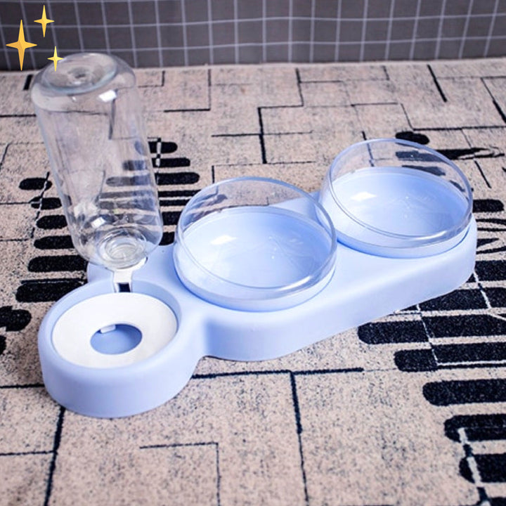 Double Bowl with Automatic Water Filler - HydraFeeder-Blue-State of Style
