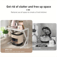 Double-Layer Kitchen Storage Rack - Milan-40CM - White-State of Style