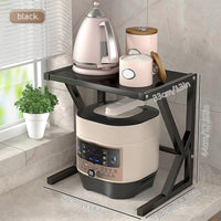 Double-Layer Kitchen Storage Rack - Milan-50CM - Black-State of Style