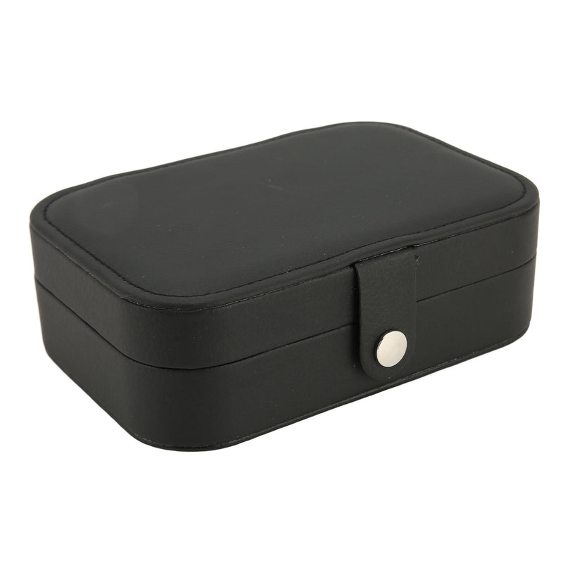 Double Layer Portable Leather Jewellery Box-BLACK-State of Style