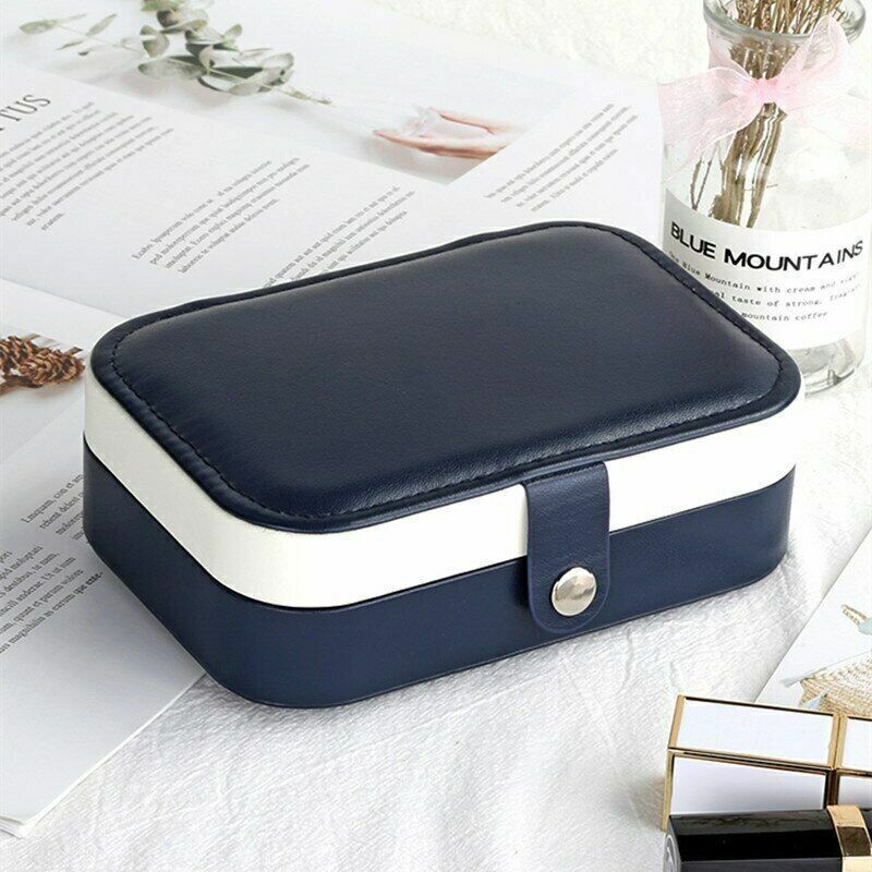 Double Layer Portable Leather Jewellery Box-PINK-State of Style