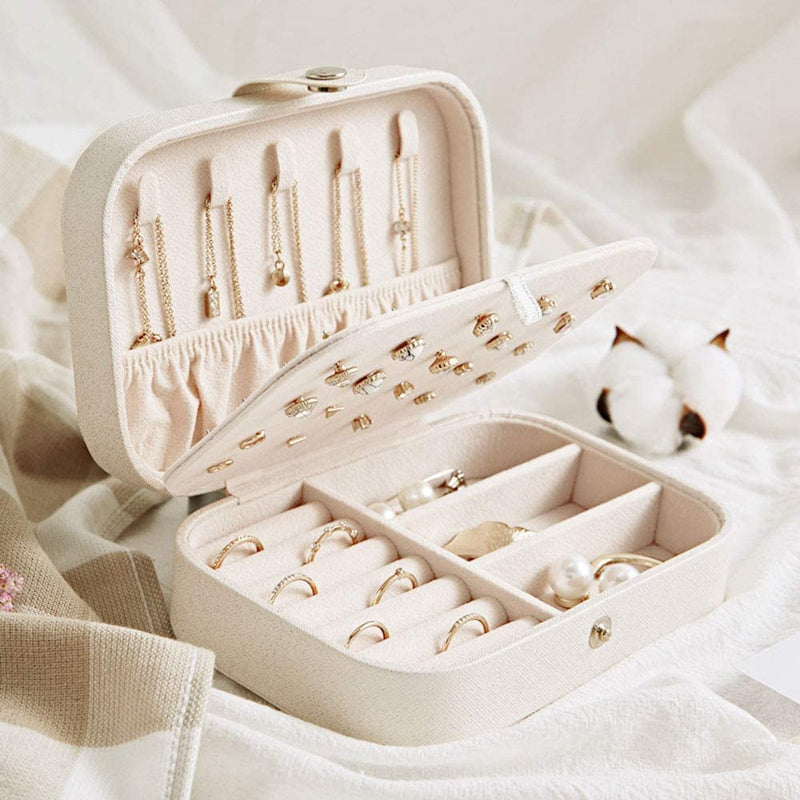 Double Layer Portable Leather Jewellery Box-PINK-State of Style