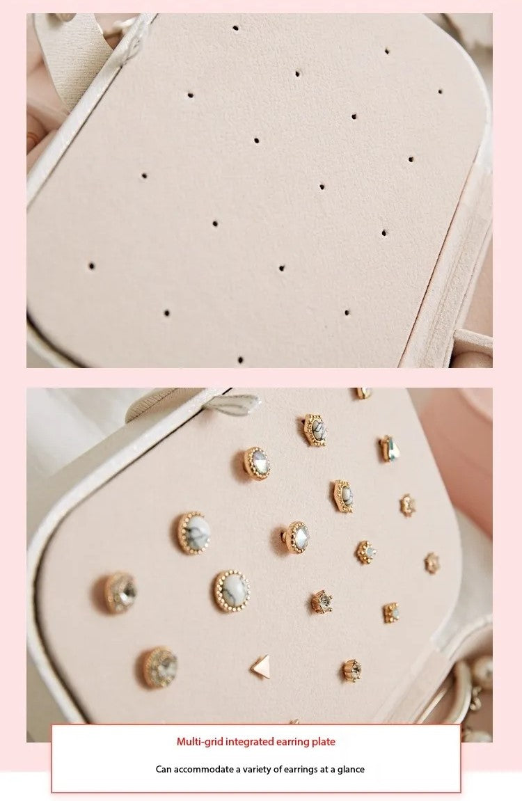 Double Layer Portable Leather Jewellery Box-PINK-State of Style