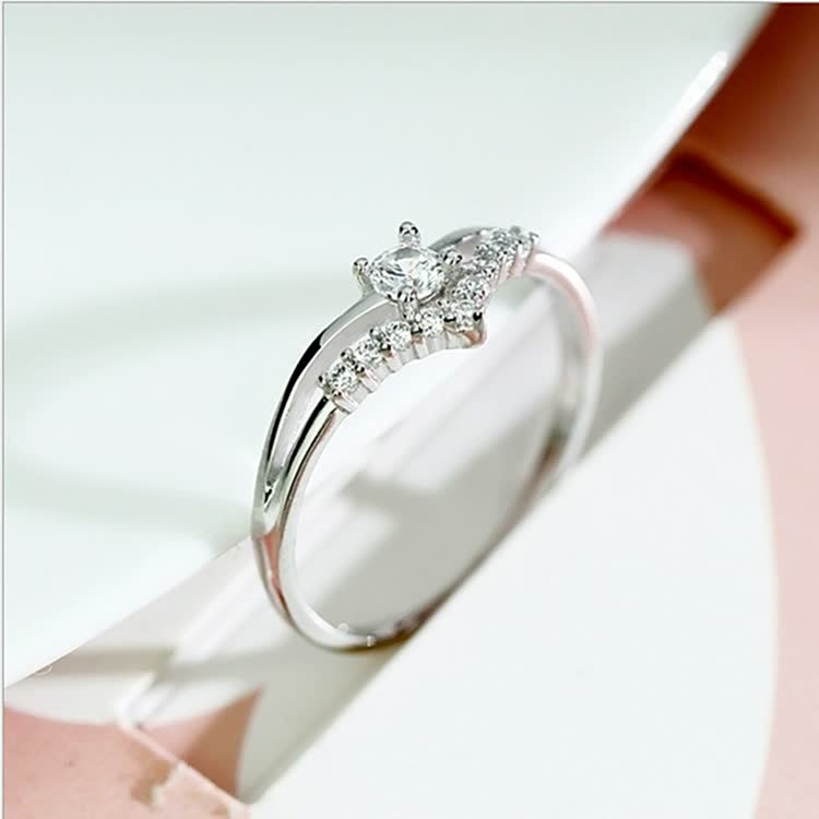 Double Ring | Adjustable Band | Elegant Women's Jewellery-Silver-6.5-State of Style