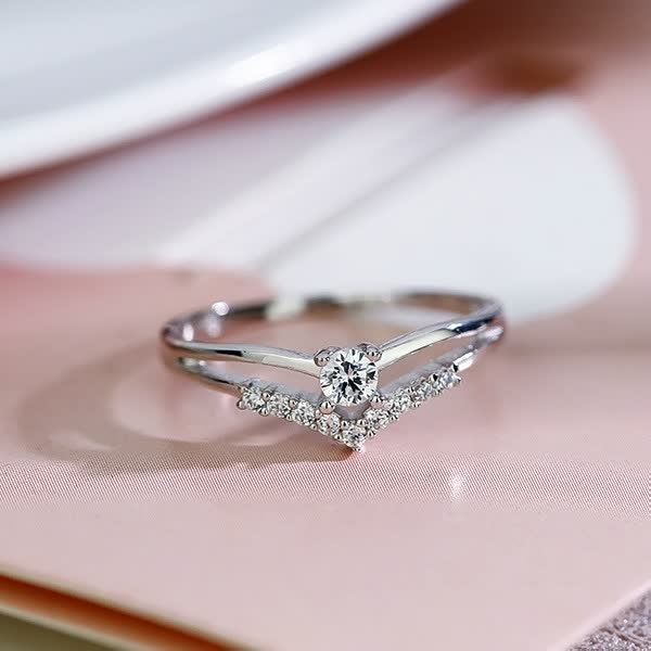 Double Ring | Adjustable Band | Elegant Women's Jewellery-Silver-6.5-State of Style