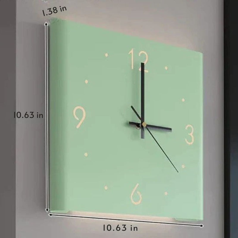 Double-sided Square Wall Clock with Lighting - TimeLume-White-State of Style