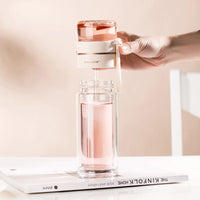 Double-Walled Glass Water Bottle with Tea Infuser - PureBrew-Green-State of Style