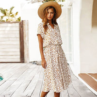 DOUTZEN SUMMER DRESS - Elegant Floral Print Sleeveless Dress-White-S-State of Style
