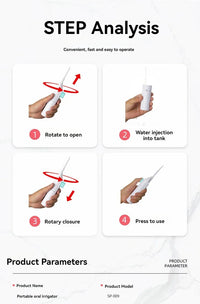 DRAAGBARE HOGEDRUK WATERFLOSSER – PROFESSIONELE MONDIRRIGATOR VOOR TANDREINIGING-Zwart-State of Style