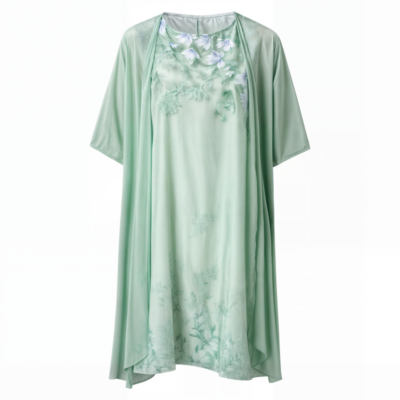 Dress with floral pattern – Eliana-Light blue-S-State of Style