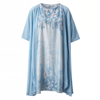 Dress with floral pattern – Eliana-Light blue-S-State of Style