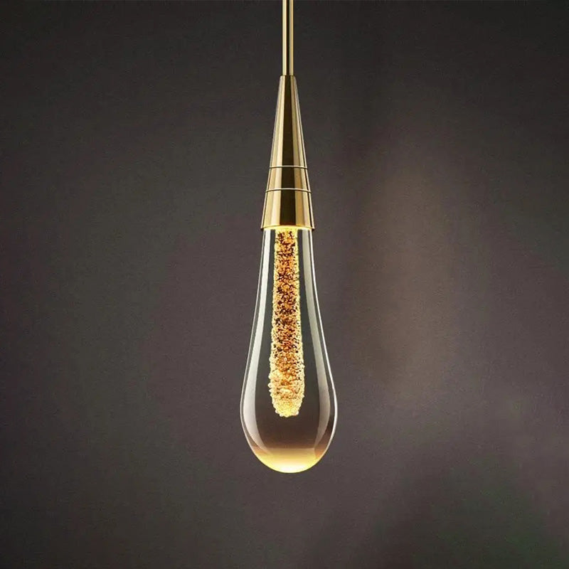 Drop-shaped Wall Lamp with Warm Glow - Solena-Gold-State of Style