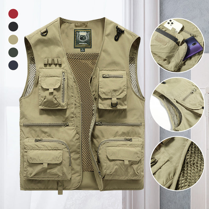 Durable Tactical Vest - ActionGuard-Khaki-S-State of Style