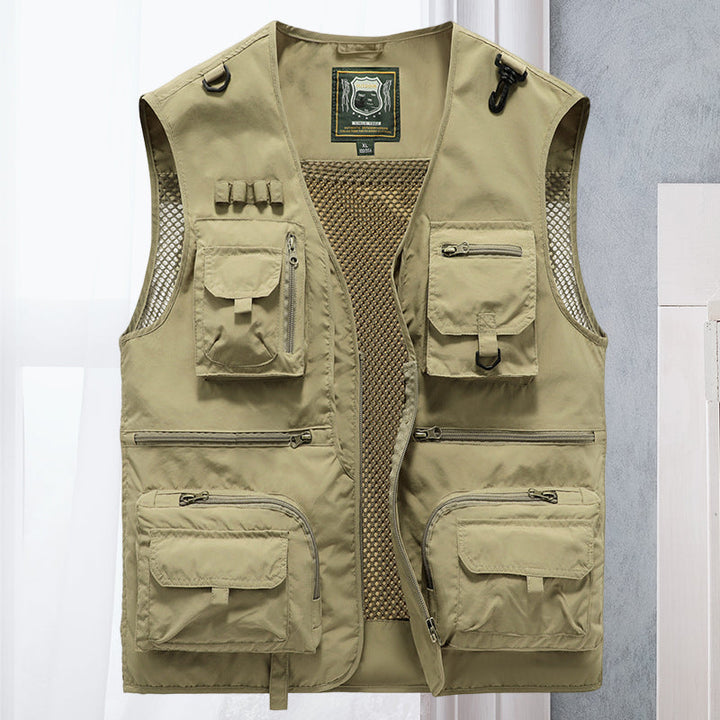 Durable Tactical Vest - ActionGuard-Khaki-S-State of Style