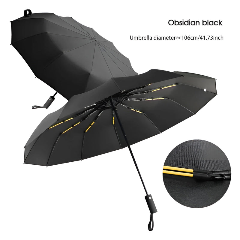 Durable Umbrella with UV Protection - StormShield-Black-State of Style