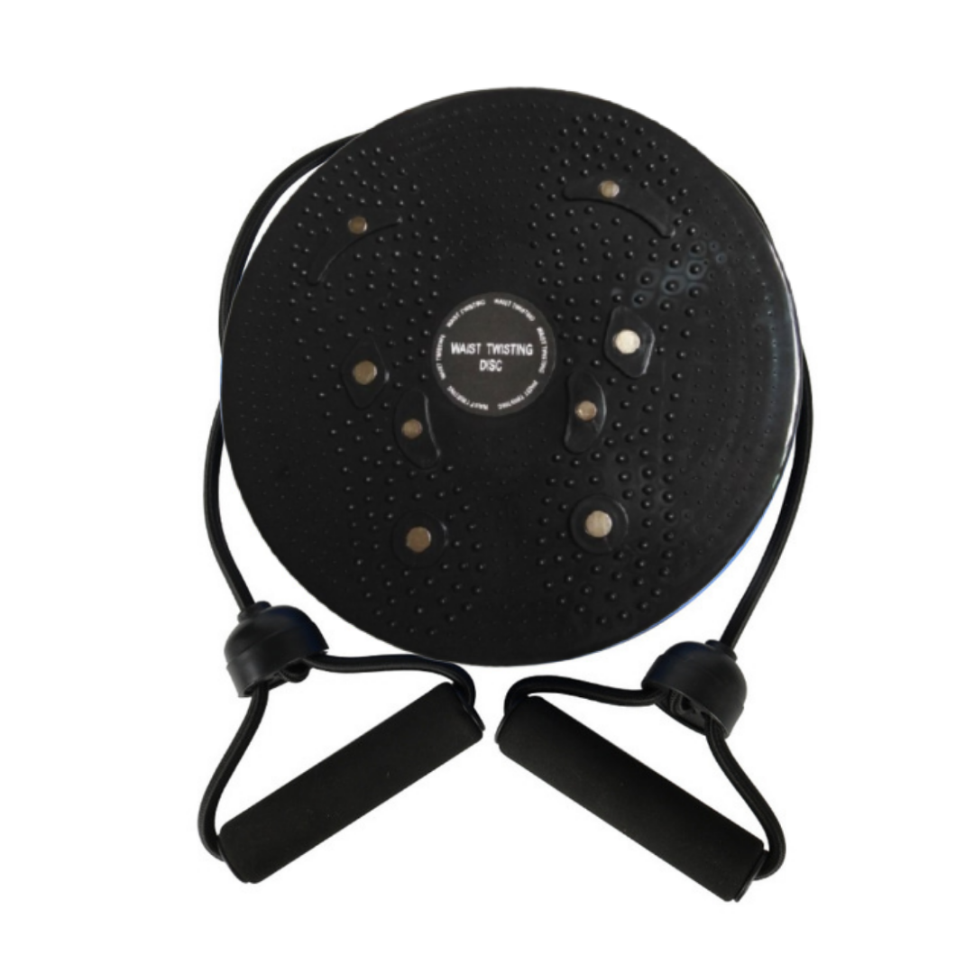 Dynamic Balance Board for Strength and Stability - CoreSpin-With Bands-Black-State of Style
