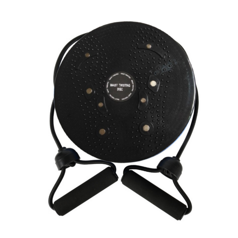 Dynamic Balance Board for Strength and Stability - CoreSpin-With Bands-Black-State of Style