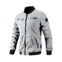 Embroidered men's bomber jacket for transitional weather – Leon