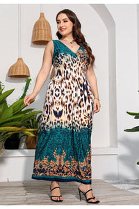Effortlessly Stylish Urban Boho Beach Maxi Dress for Plus Sizes-Orange-2XL-State of Style