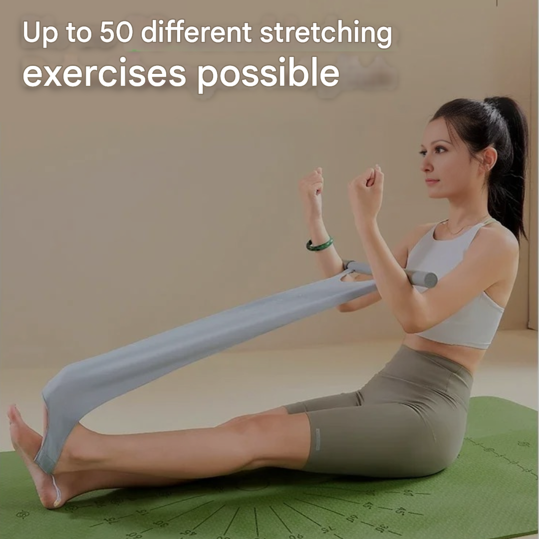 Elastic Resistance Band with Handles & Foot Loops – FlexiStretch Trainer-Blue-State of Style