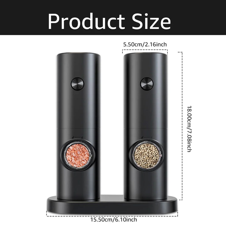 Electric Pepper and Salt Grinder Set - SpiceLite-Silver-State of Style