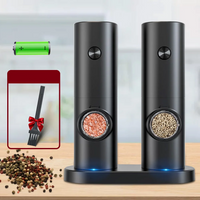Electric Pepper and Salt Mill Set - SpiceLite-Black Without a Base-State of Style