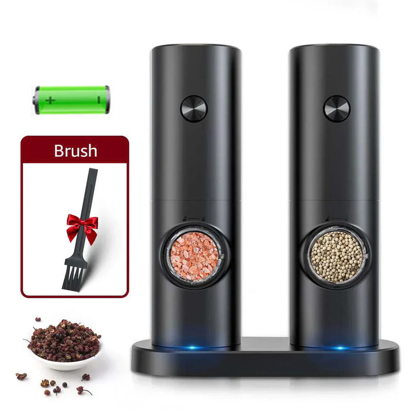 Electric Pepper and Salt Mill Set - SpiceLite-Black Without a Base-State of Style