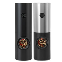 Electric Pepper and Salt Mill Set - SpiceLite-Set of Black and Silver-State of Style