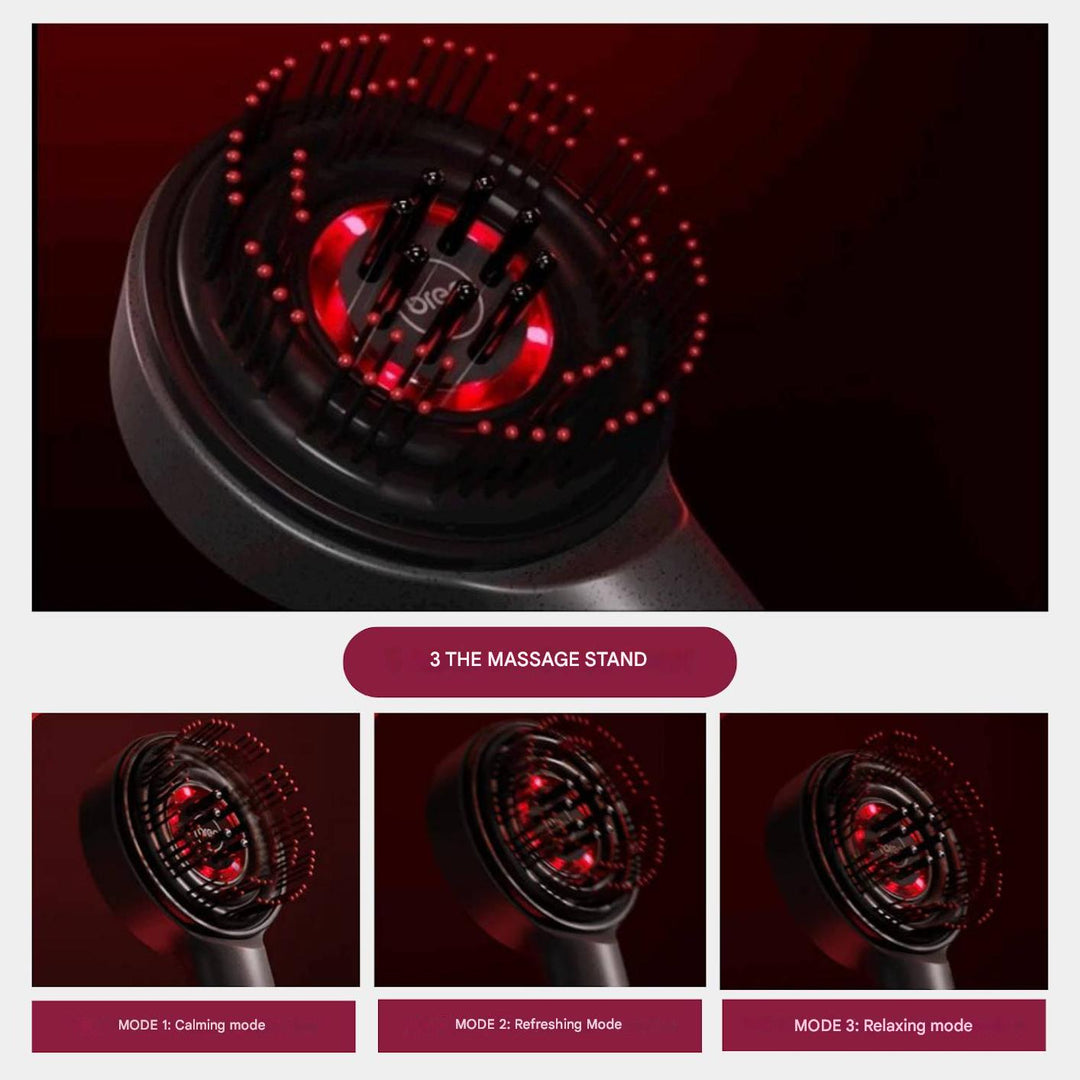 Electric Scalp Massager with LED Light Therapy - GlowScalp-Red-State of Style