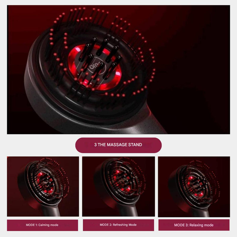 Electric Scalp Massager with LED Light Therapy - GlowScalp-Red-State of Style