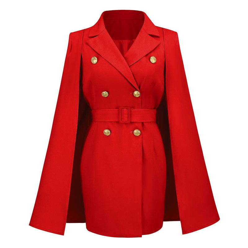 Elegant Blazer Dress for Women | Formal & Stylish-Red-S-State of Style
