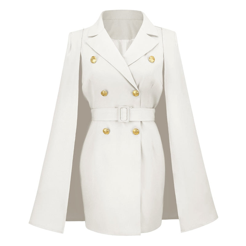 Elegant Blazer Dress for Women | Formal & Stylish-White-S-State of Style