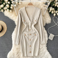 Elegant Bodycon Dress | Chic and Comfortable-Apricot-One size fits all-State of Style