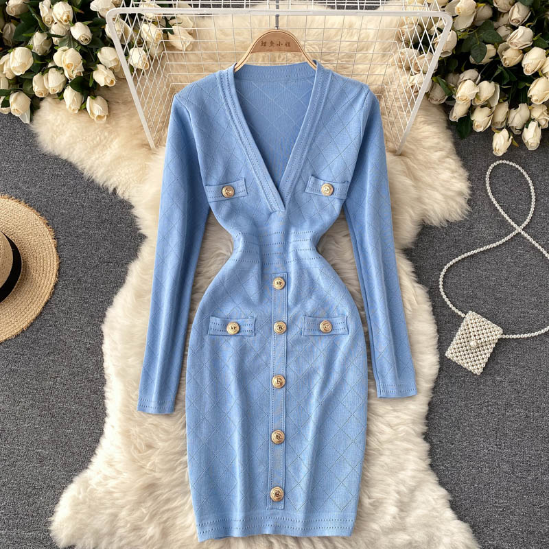 Elegant Bodycon Dress | Chic and Comfortable-Blue-One size fits all-State of Style