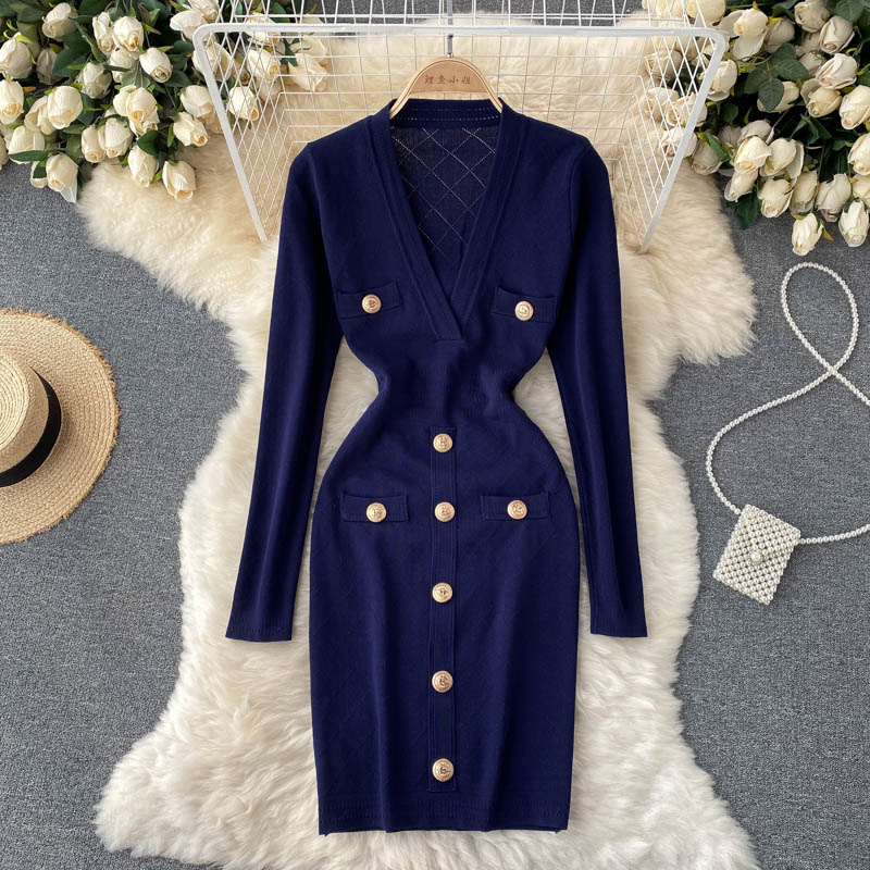 Elegant Bodycon Dress | Chic and Comfortable-Dark Blue-One size fits all-State of Style