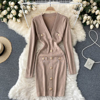 Elegant Bodycon Dress | Chic and Comfortable-Khaki-One size fits all-State of Style