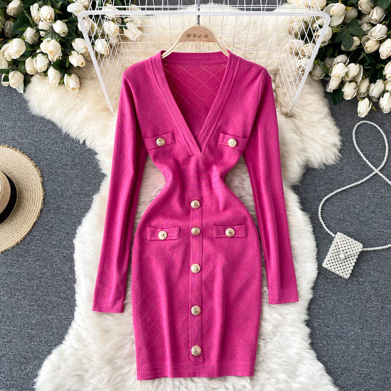 Elegant Bodycon Dress | Chic and Comfortable-Rose Red-One size fits all-State of Style