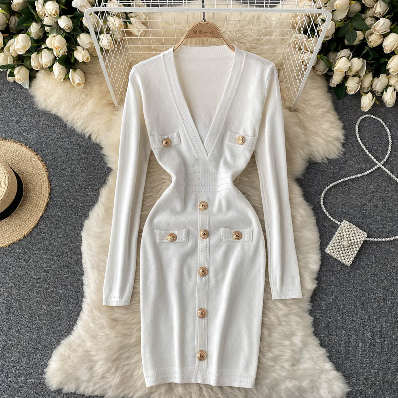 Elegant Bodycon Dress | Chic and Comfortable-White-One size fits all-State of Style