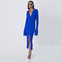 Elegant Bodycon Dress | Flattering Fit | Comfortable and Stylish-Blue-S-State of Style