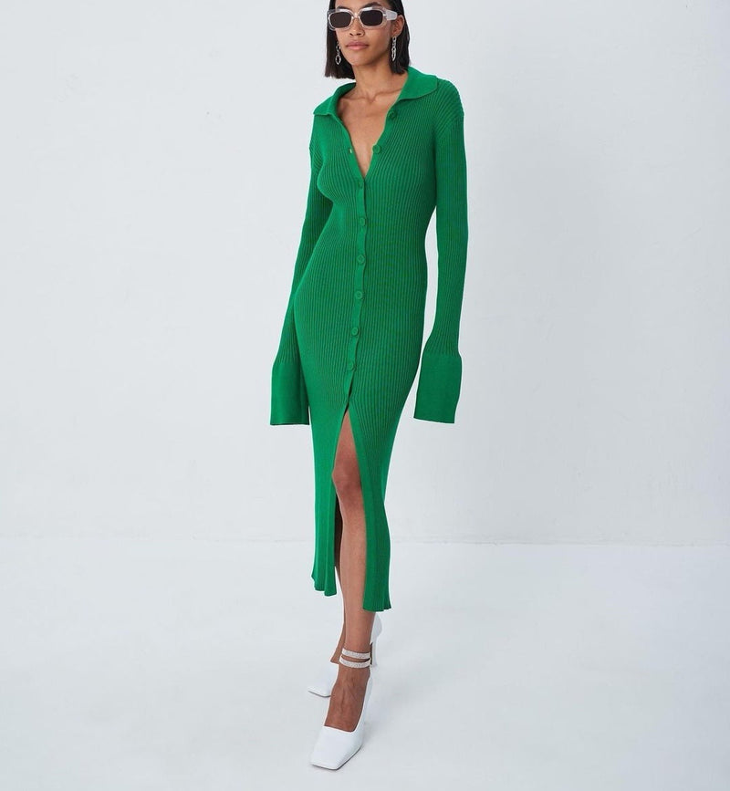 Elegant Bodycon Dress | Flattering Fit | Comfortable and Stylish-Green-S-State of Style