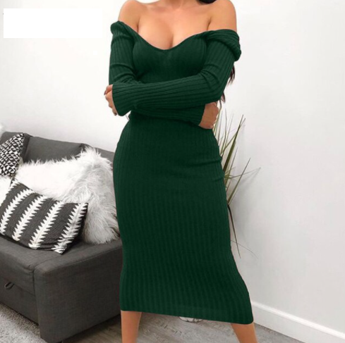 Elegant Bodycon Knit Dress | Stylish & Comfortable-Brown-S-State of Style